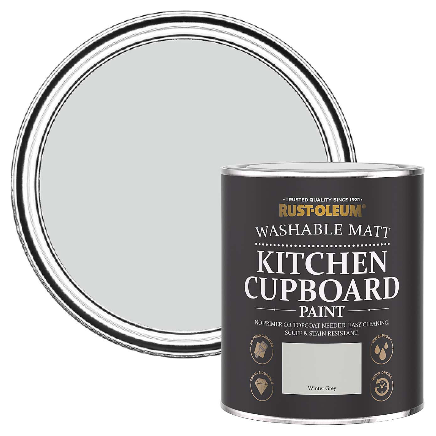 Rust-Oleum Winter Grey Matt Kitchen Cupboard Paint
