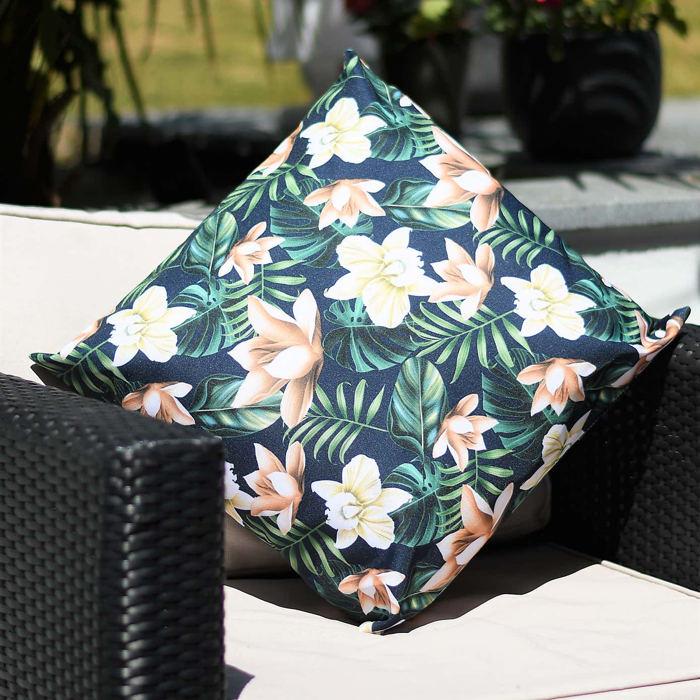 Java Navy Water Resistant Outdoor Cushion