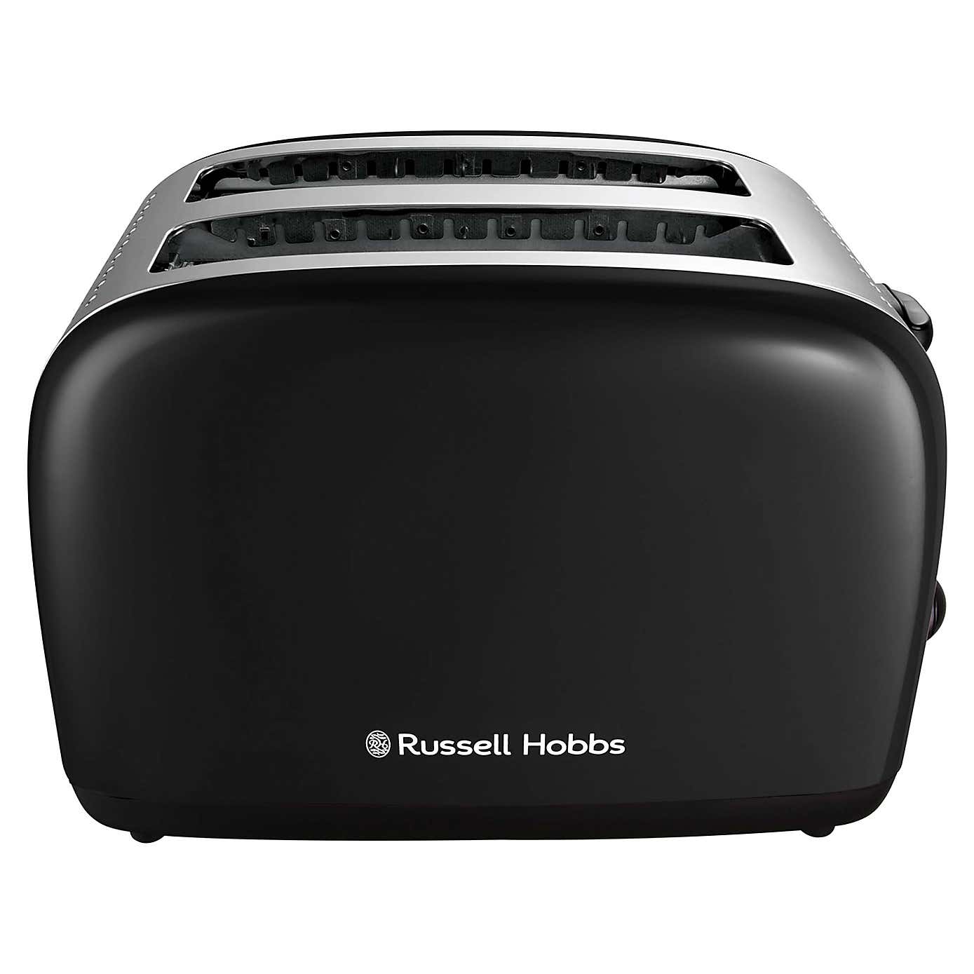 Russell Hobbs 2 Slice Stainless Steel Lift & Look Black Toaster