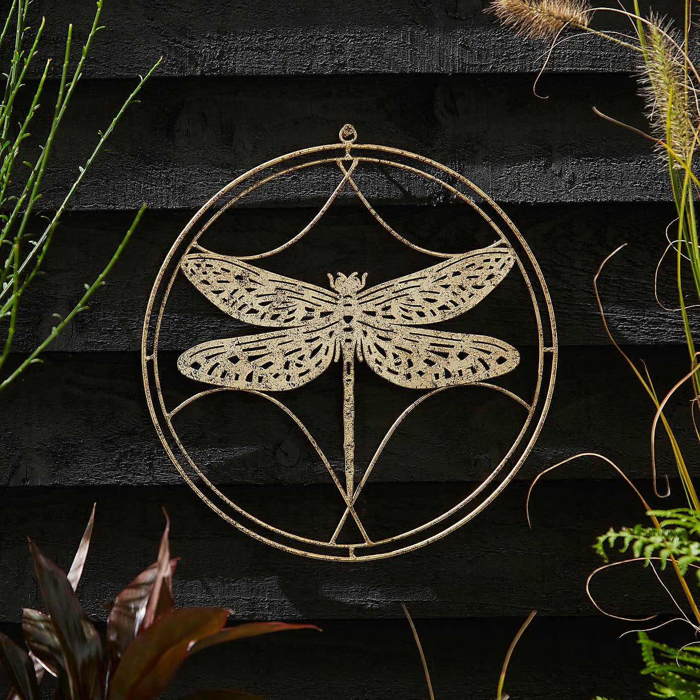 Iron Indoor Outdoor Dragonfly Wall Art
