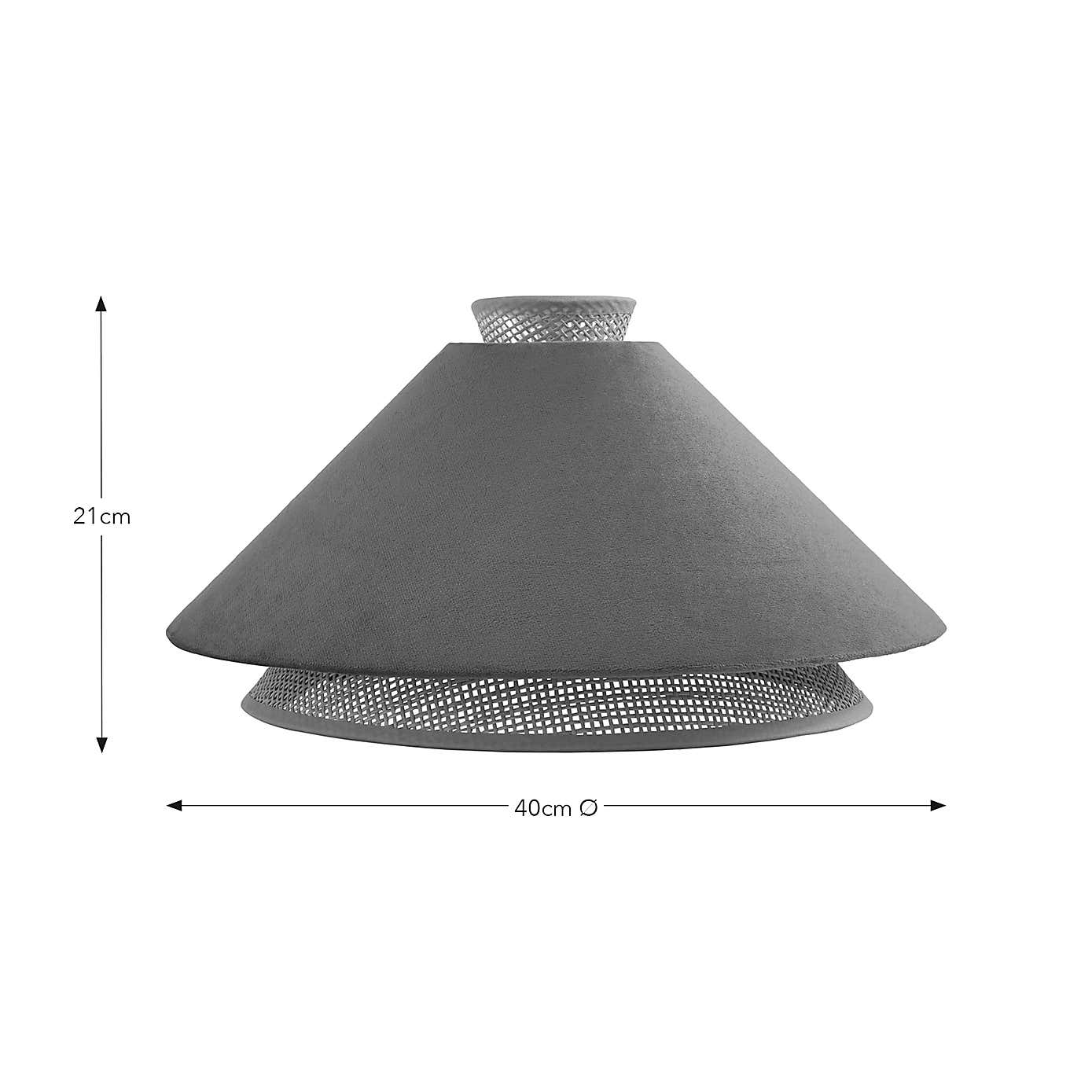 Phuket Recycled Velvet Rattan Lamp Shade