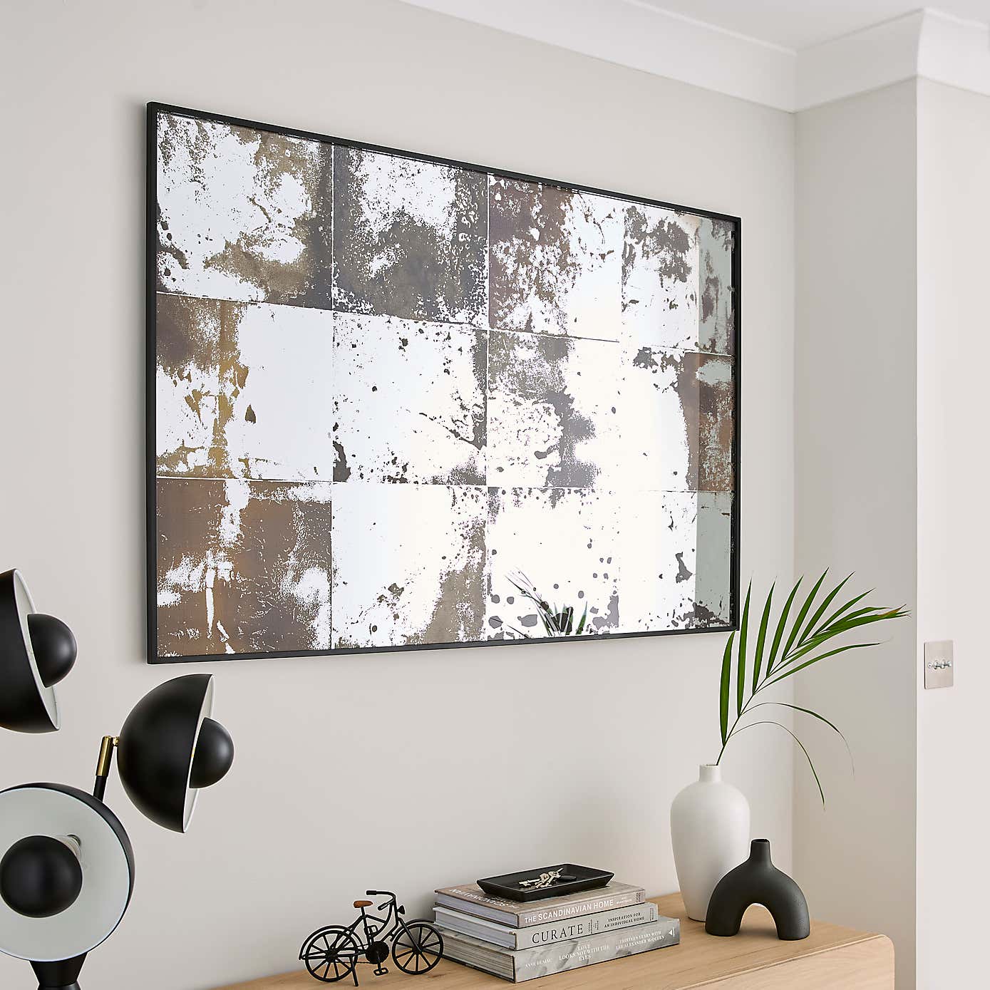 Antique Window Rectangle Mirrored Wall Art