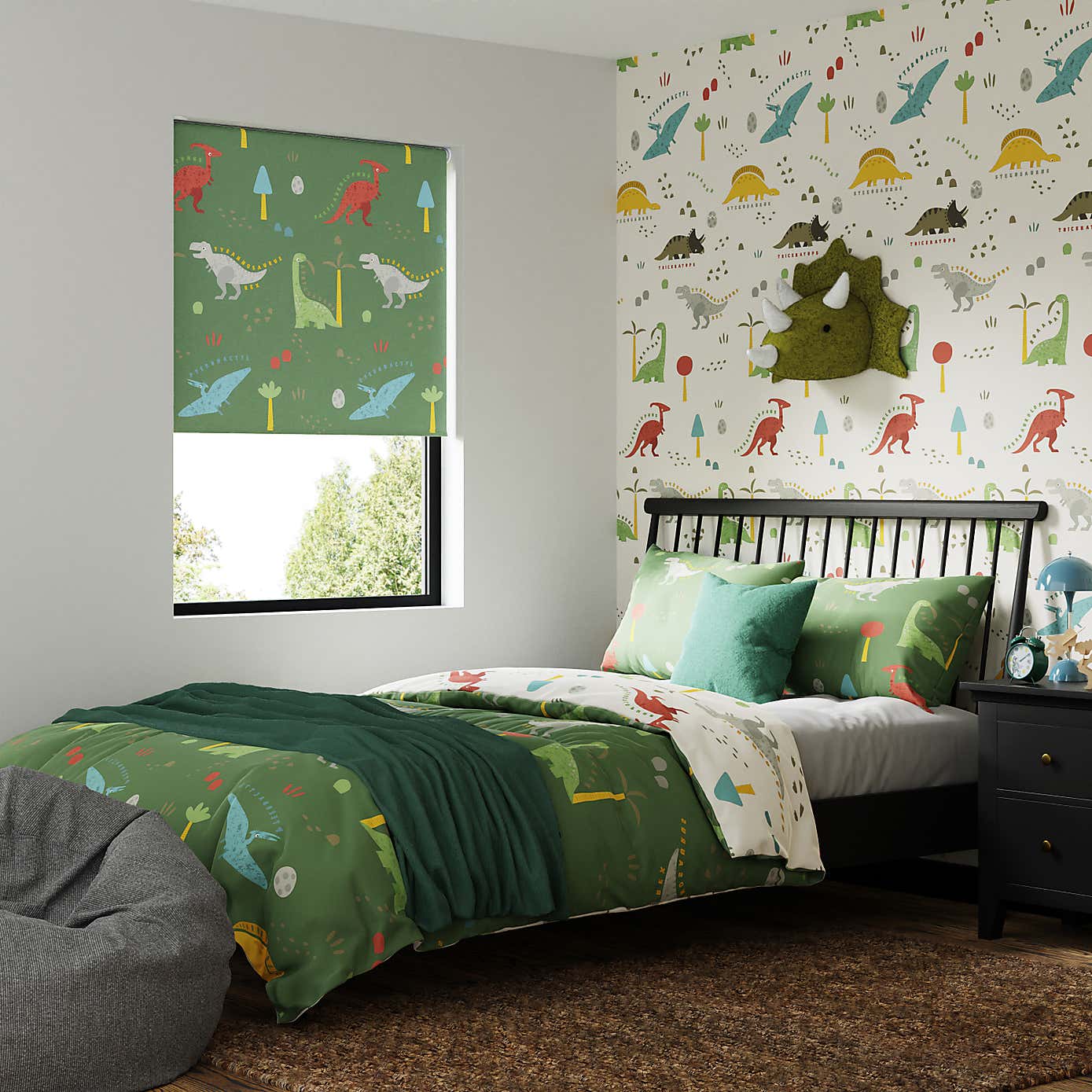 Dino Twist Safe Blackout Roller Blind