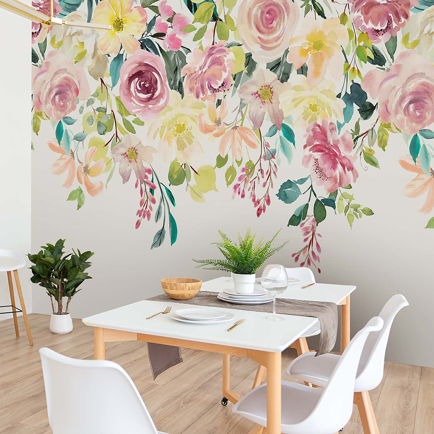 Watercolour Florals Mural