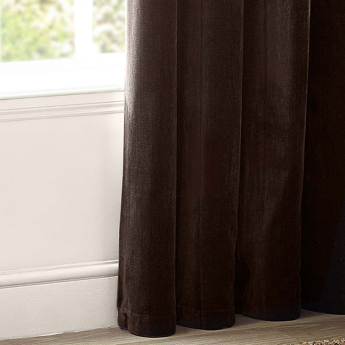 Yard Heavy Chenille Eyelet Curtains