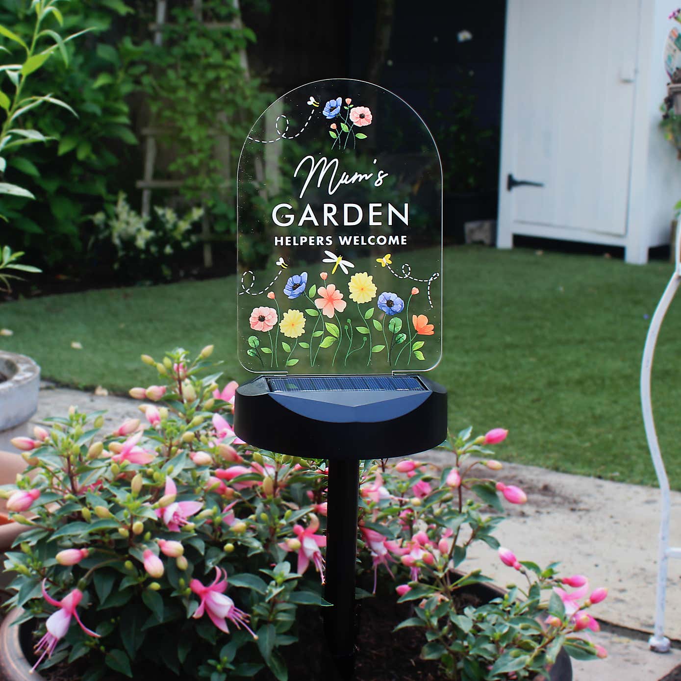 Personalised Flower Garden Outdoor Solar LED Light