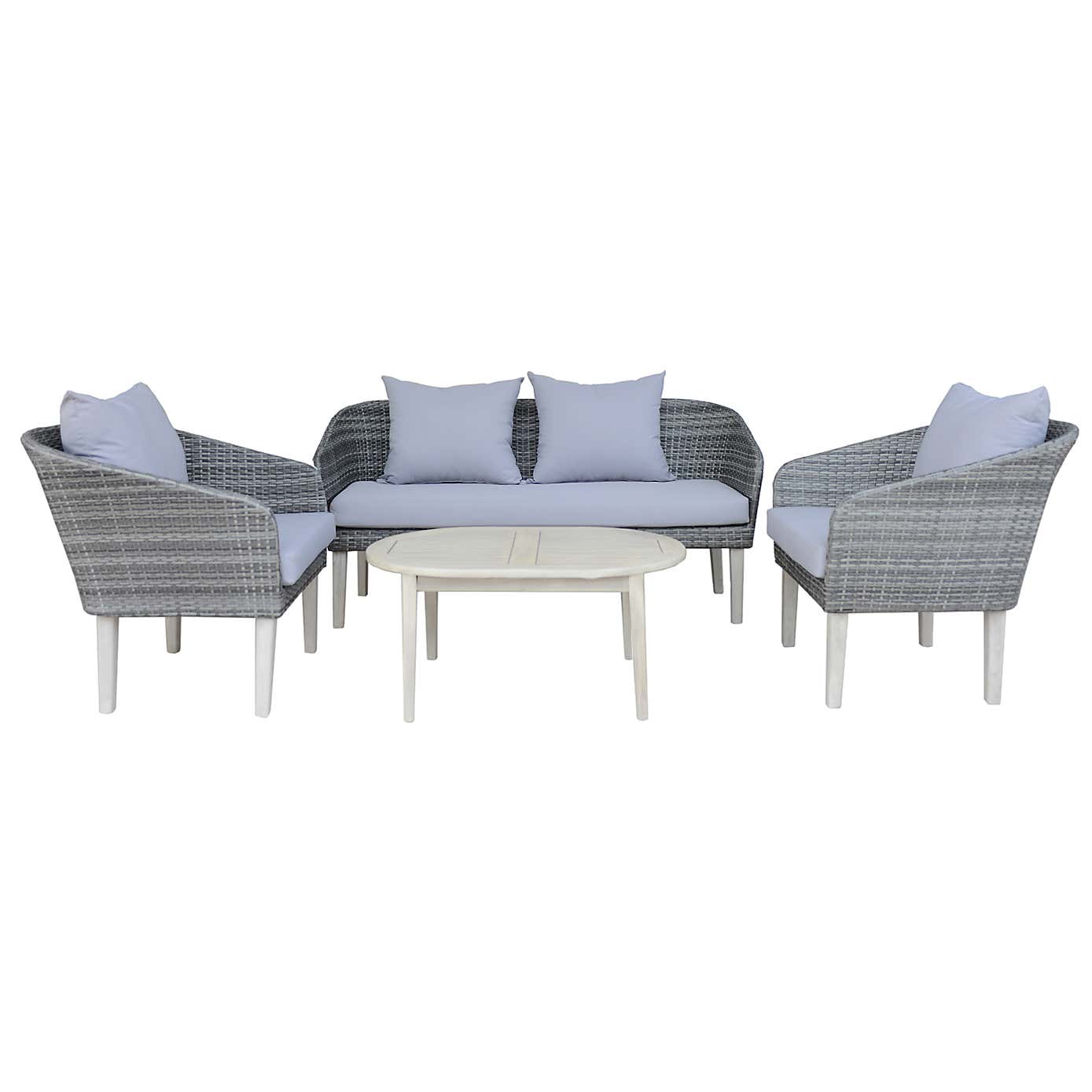 Madrid 4 Seater Acacia Lounge Set
