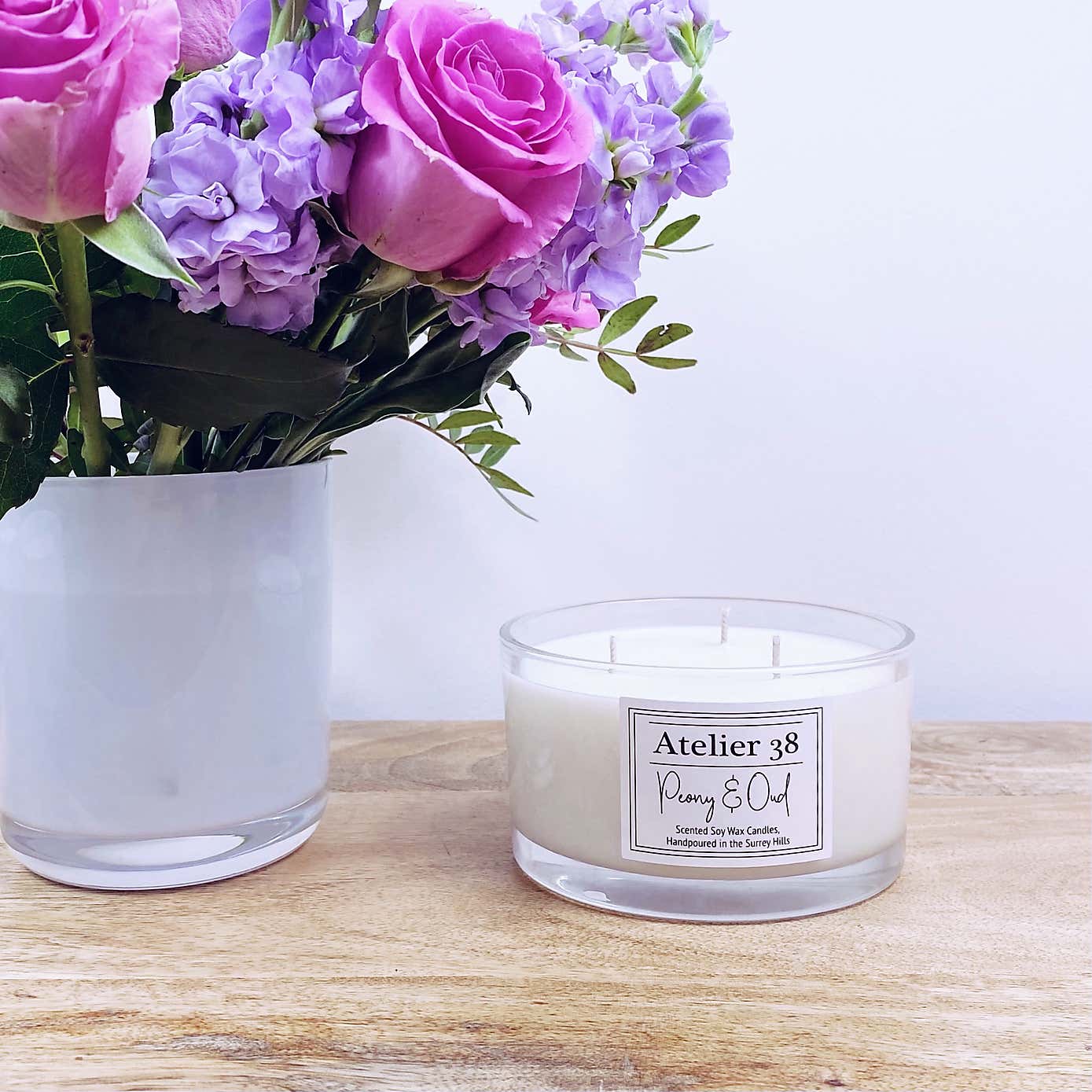 Atelier 38 Peony & Oud Large Multi Wick Candle