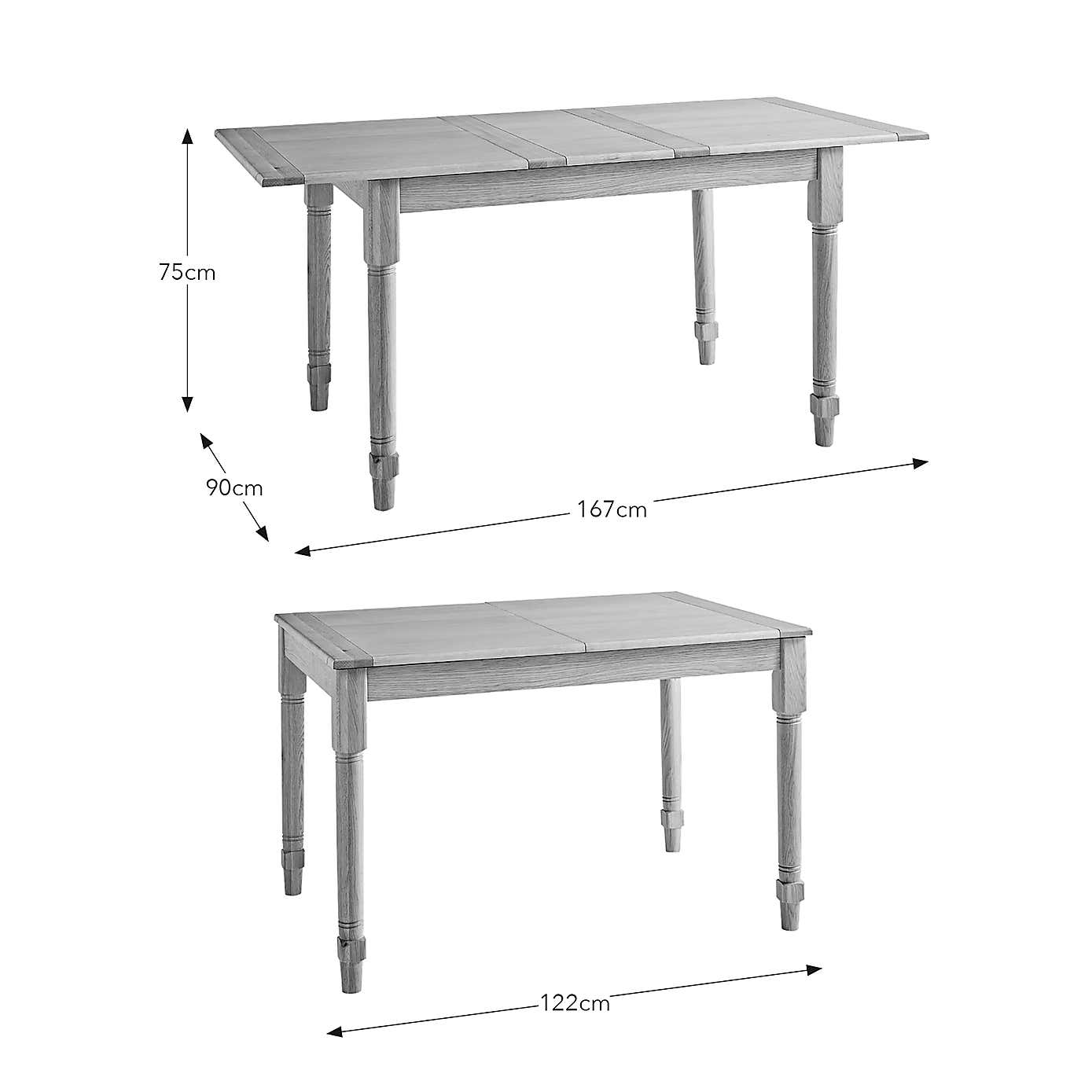 Churchgate Walcote Square Extending Dining Table