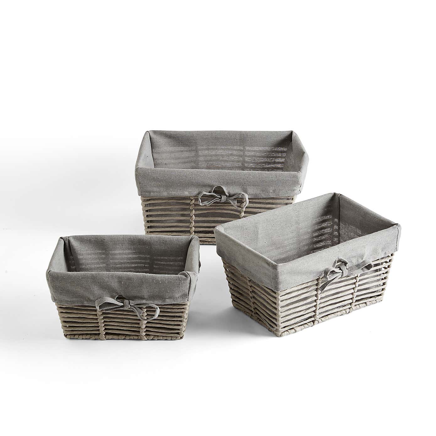 Set of 3 Rectangle Purity Baskets