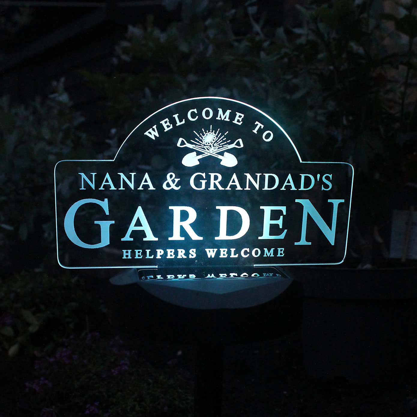 Personalised Garden Sign Outdoor Solar LED Light