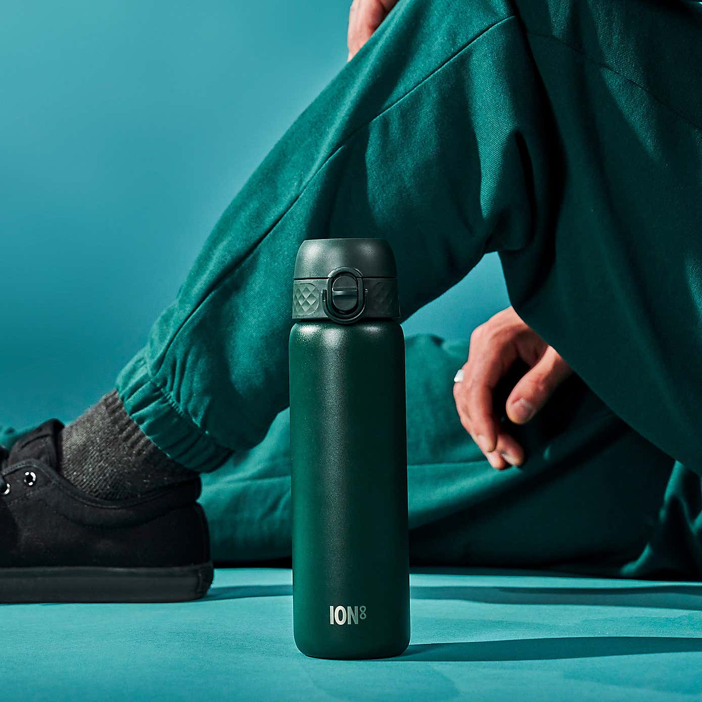 Ion8 Leak Proof Stainless Steel Slim Water Bottle, 600ml