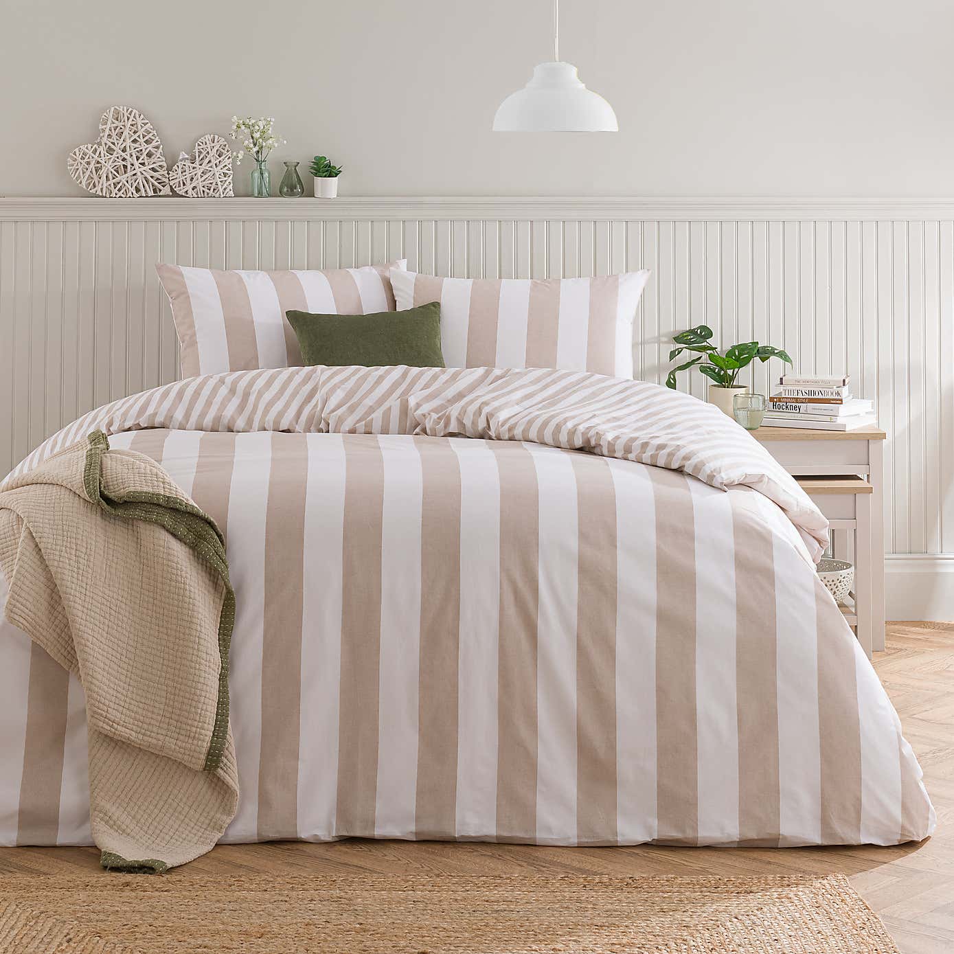 Kent Broad Stripe Cotton Duvet Cover & Pillowcase Set