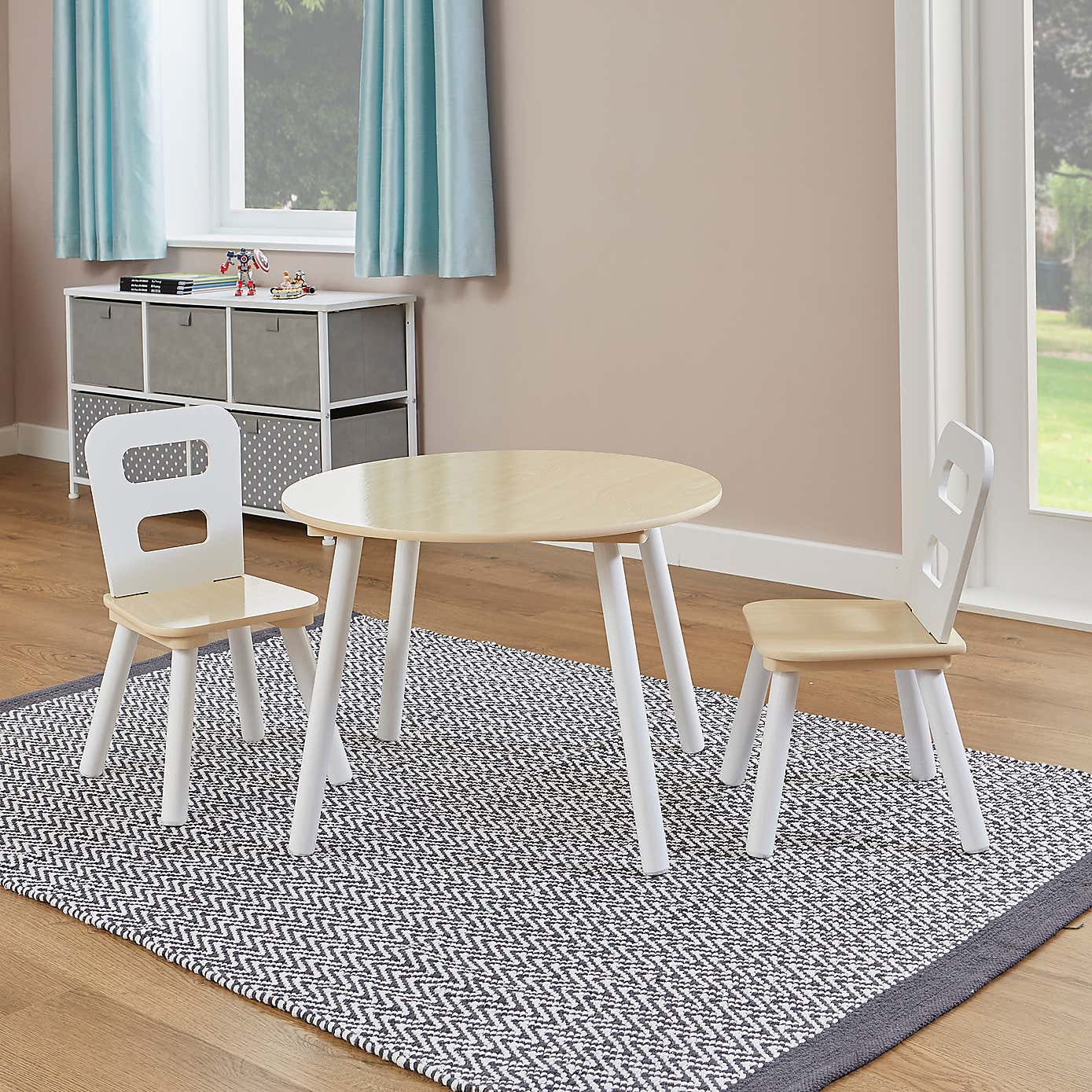 Liberty House Kids Round Table And Two Chairs Set