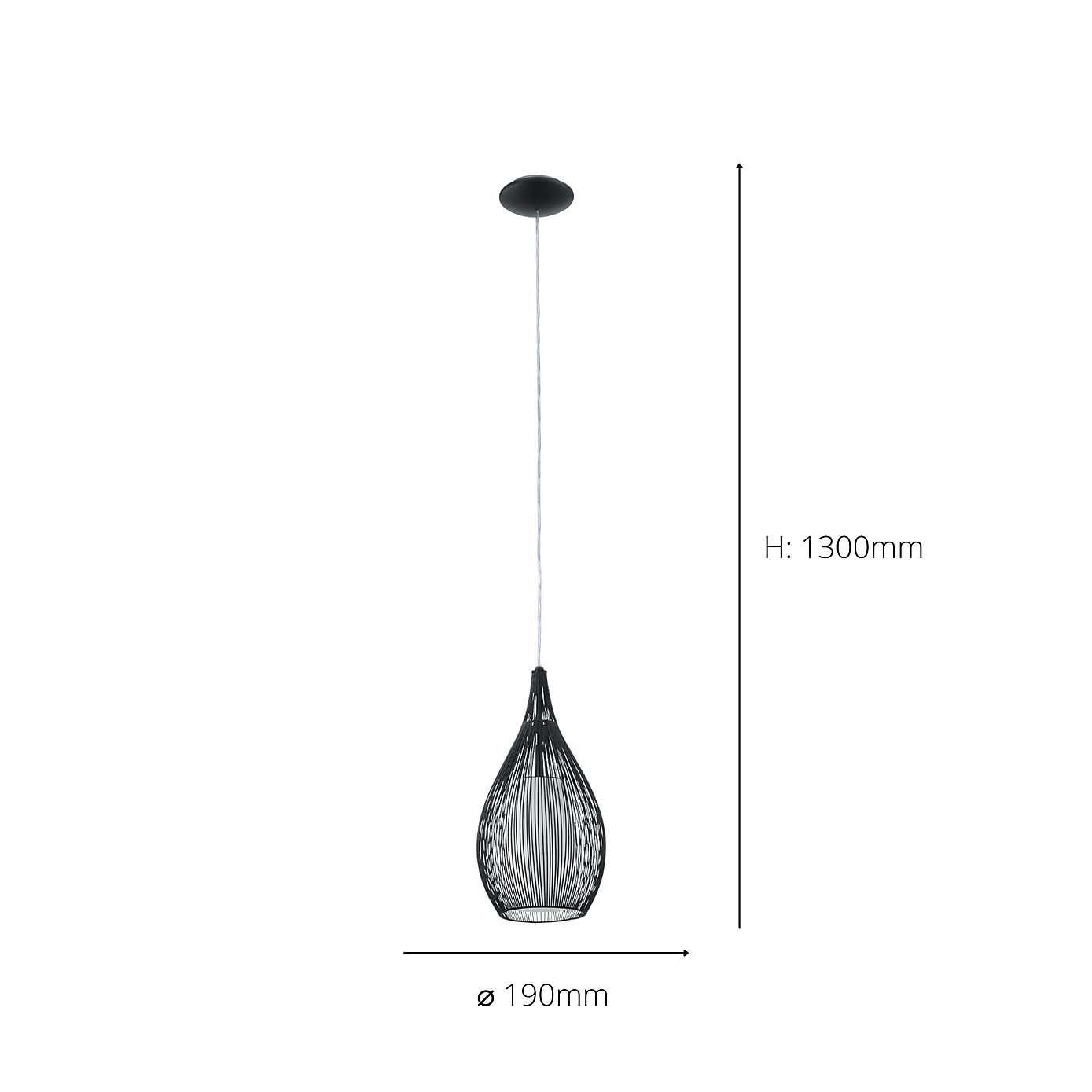 EGLO Razoni Teardrop Adjustable Pendant Light