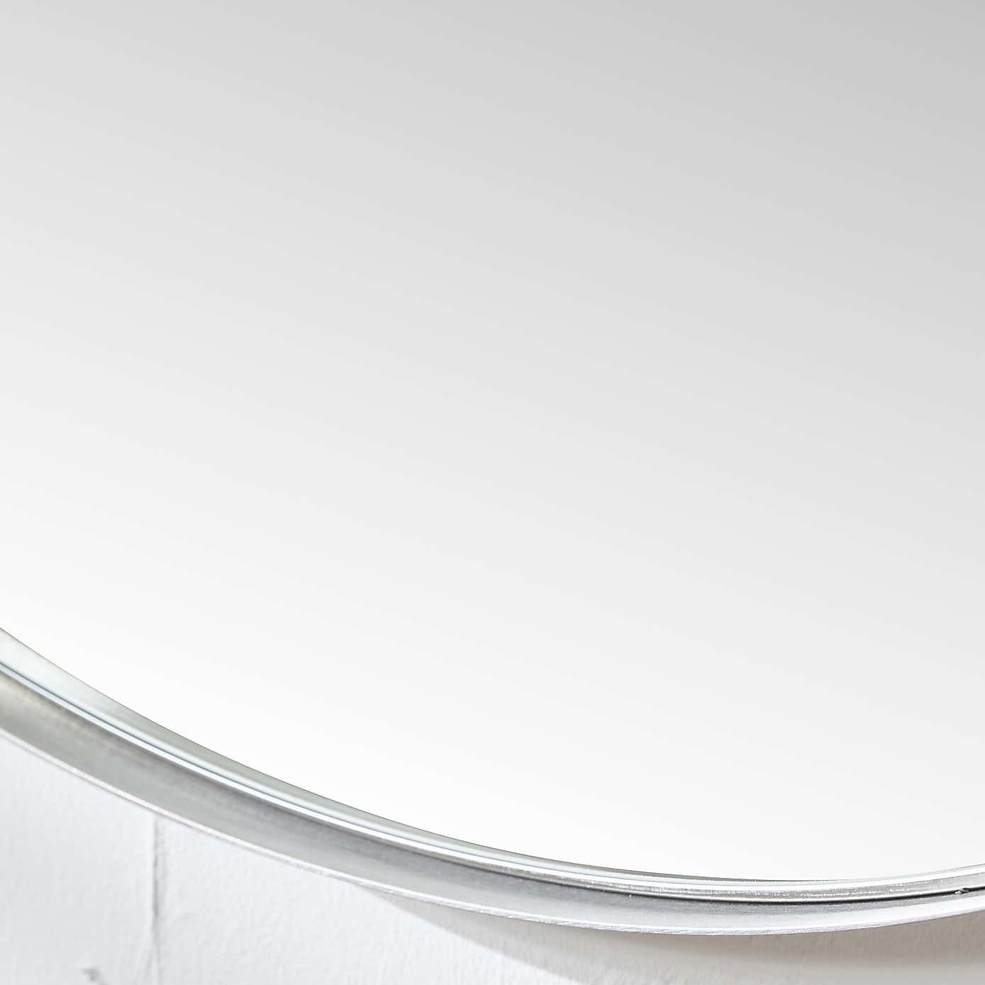 Slim Frame Round Wall Mirror