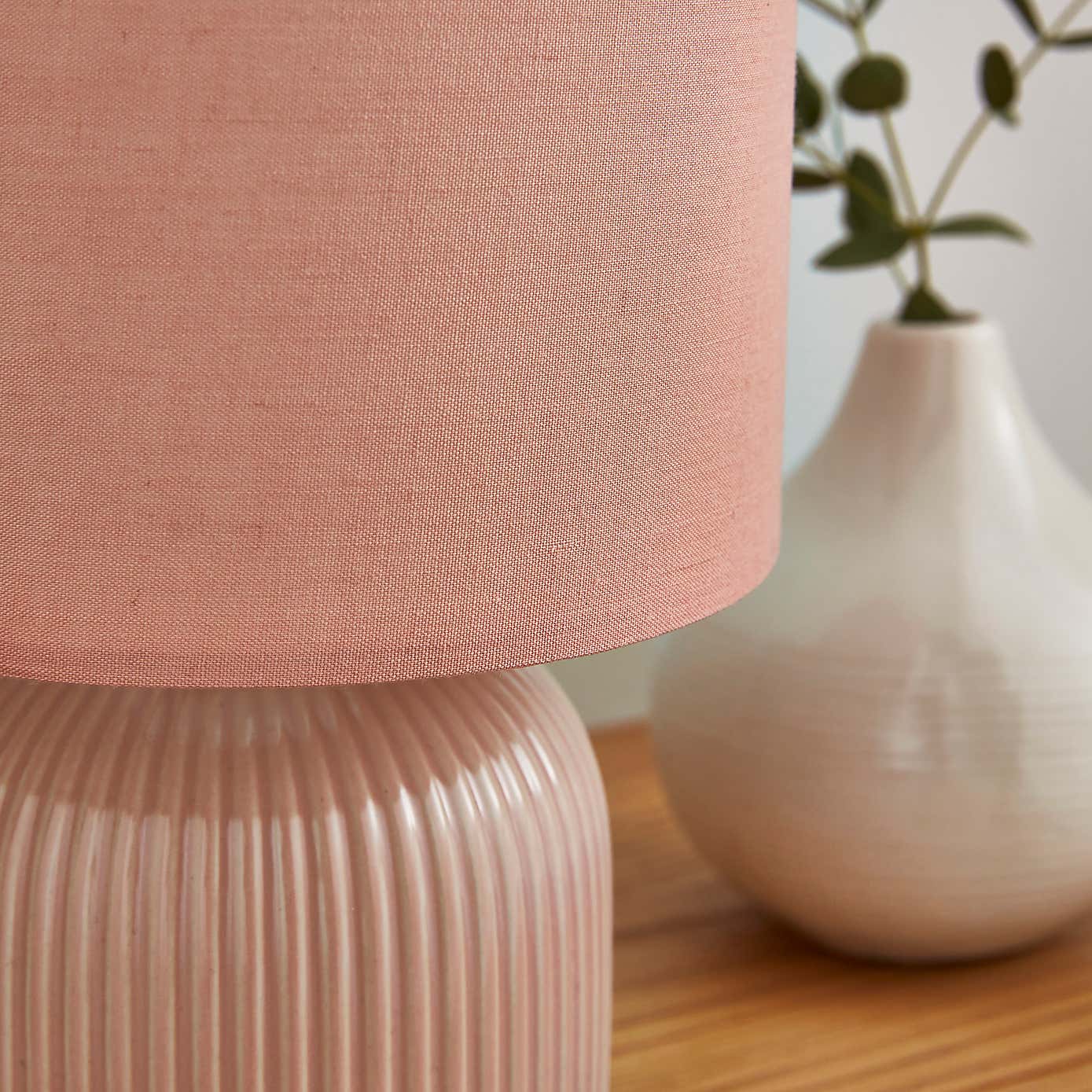 Hebe Ribbed Ceramic Table Lamp