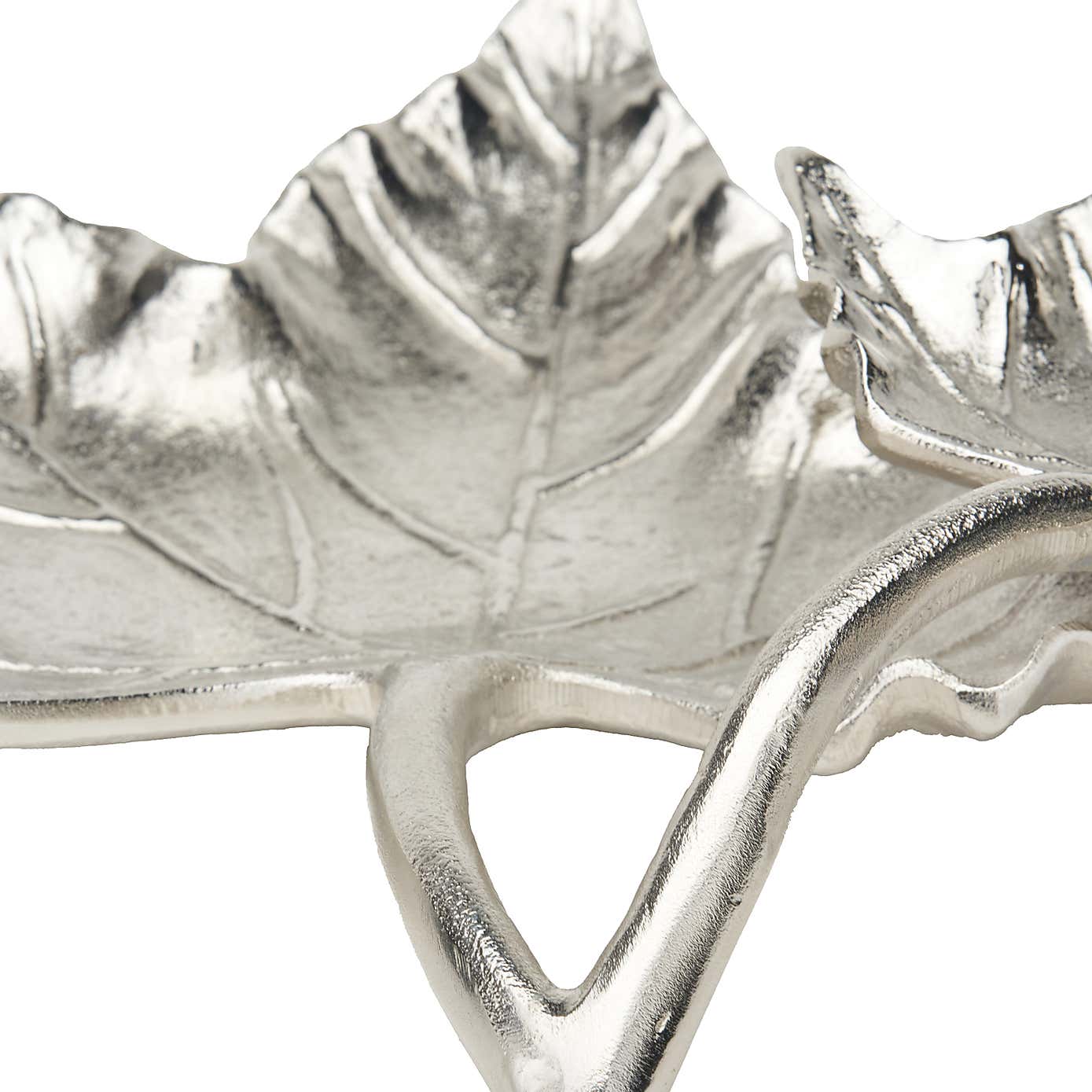 Metal Dual Oak Leaf Bowl