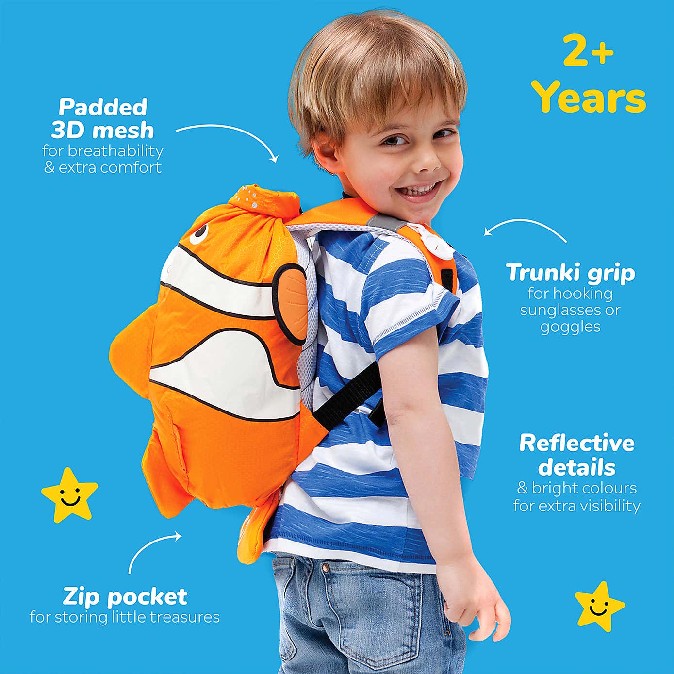 Trunki Paddlepak Chuckles Kids Water Resistant Backpack