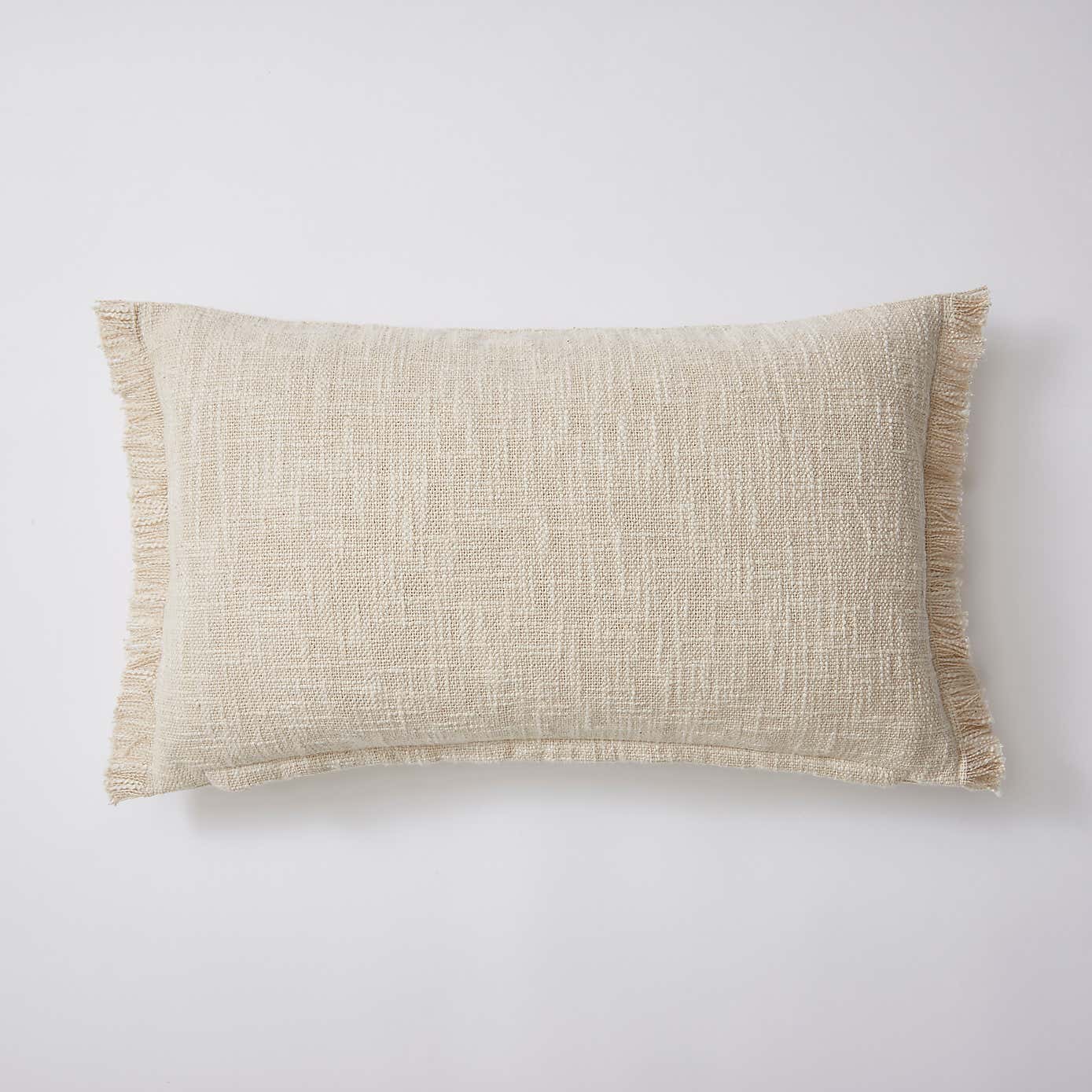 Woven Fringe Rectangular Cushion