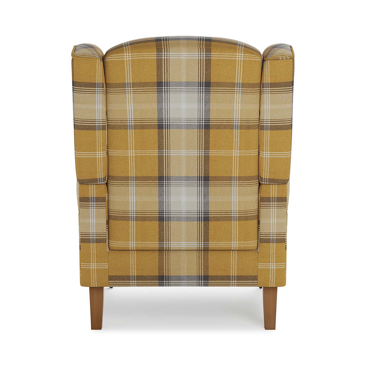 Oswald Grande Check Wingback Armchair