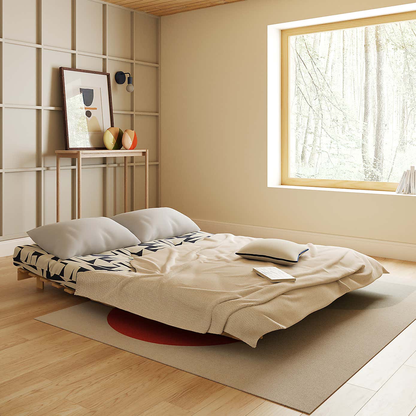 Mito Klipp Double Futon Natural Frame