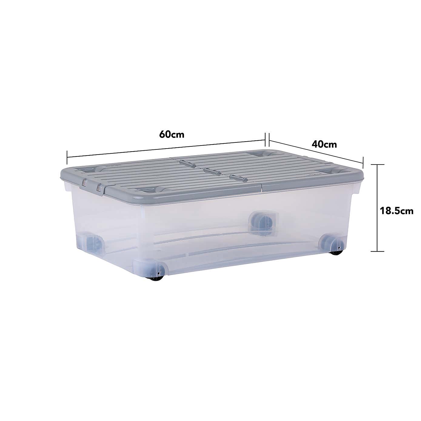 Wham 32L Set of 3 Underbed Storage Box with Wheels & Lid