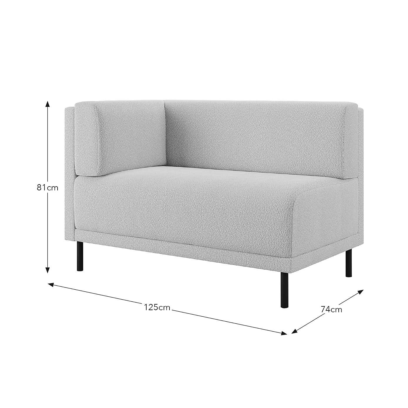 Mae Corner Dining Bench, Boucle