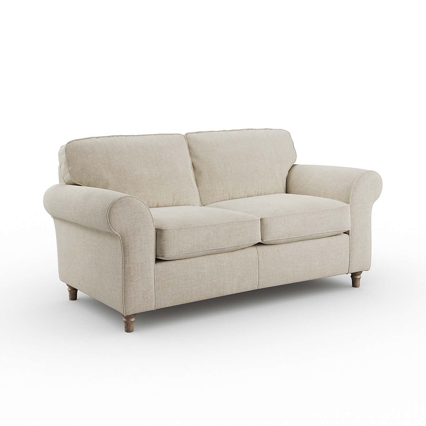 Flori 2 Seater Sofa, Tonal Plush Chenille