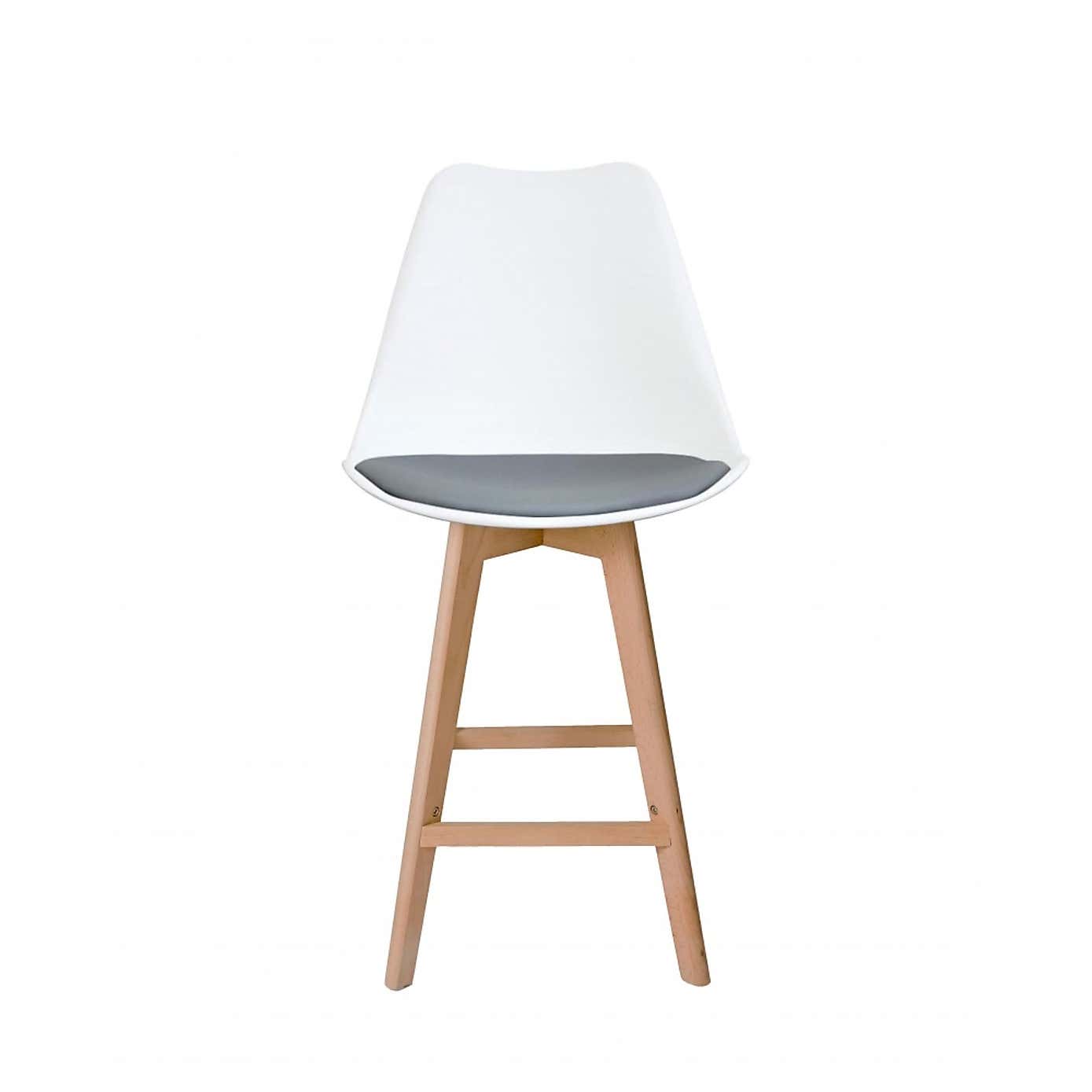 Fusion Living Soho White Plastic Bar Stool