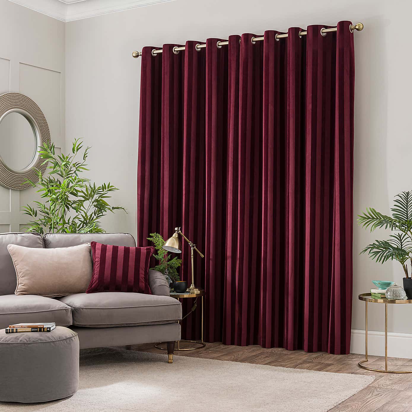 Milford Stripe Eyelet Curtains