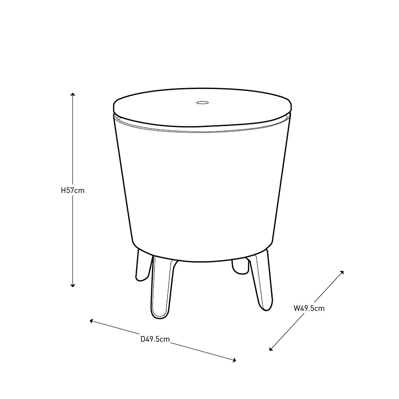 Keter Cool Bar Ice Bucket Table with Lights
