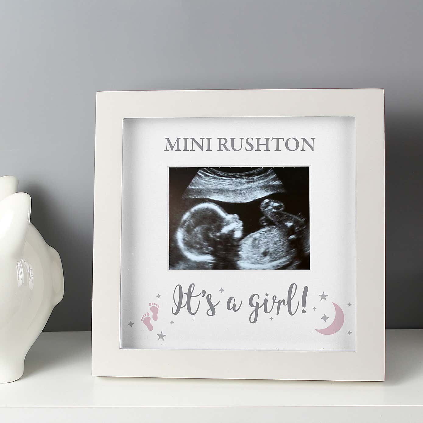 Personalised Its A Girl Baby Scan Frame