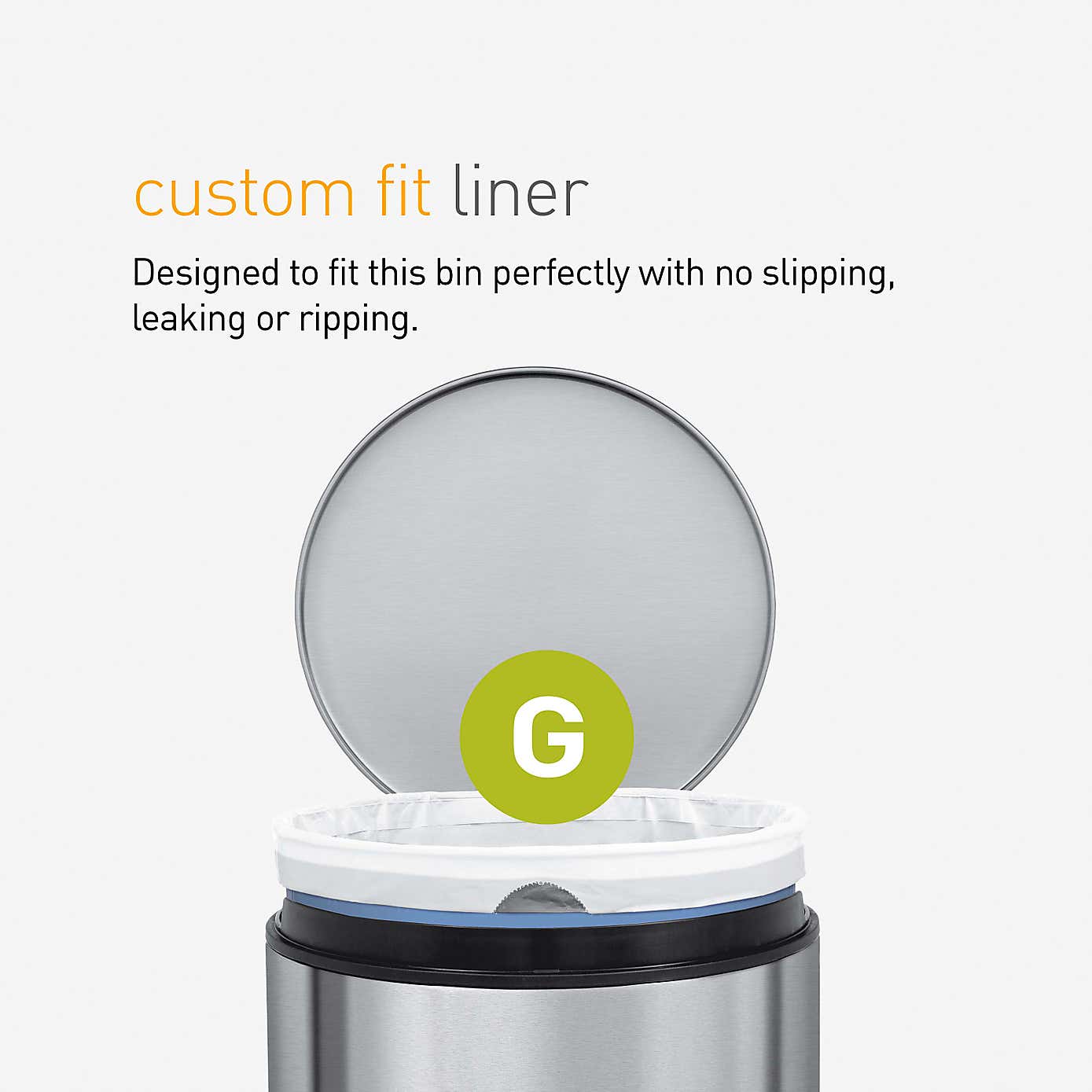 Simple Human 30 Litre Round Stainless Steel Pedal Bin