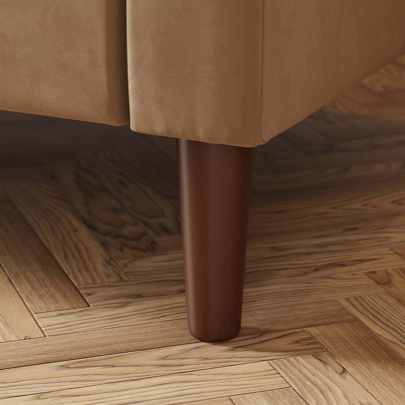 Jacob Velvet Buttoned Compact 3 Seater Sofa