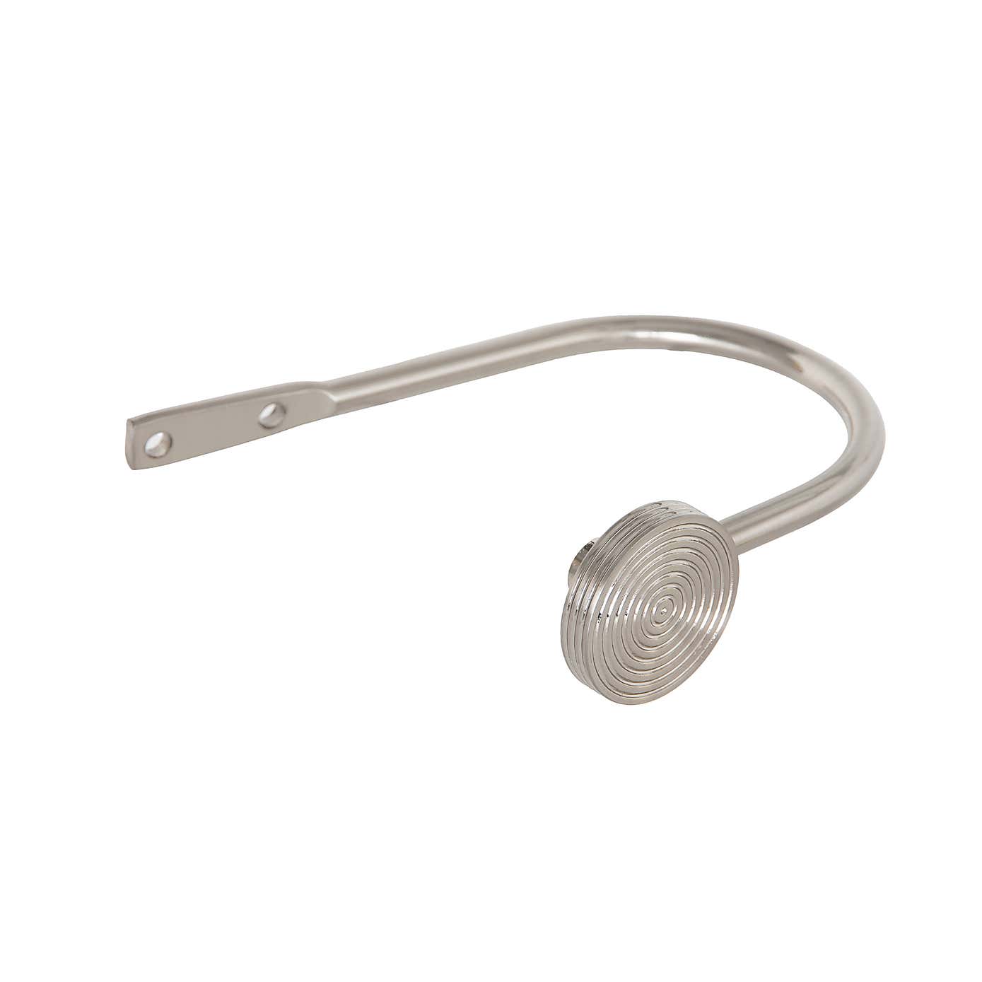 Ribbed Metal Curtain Holdbacks