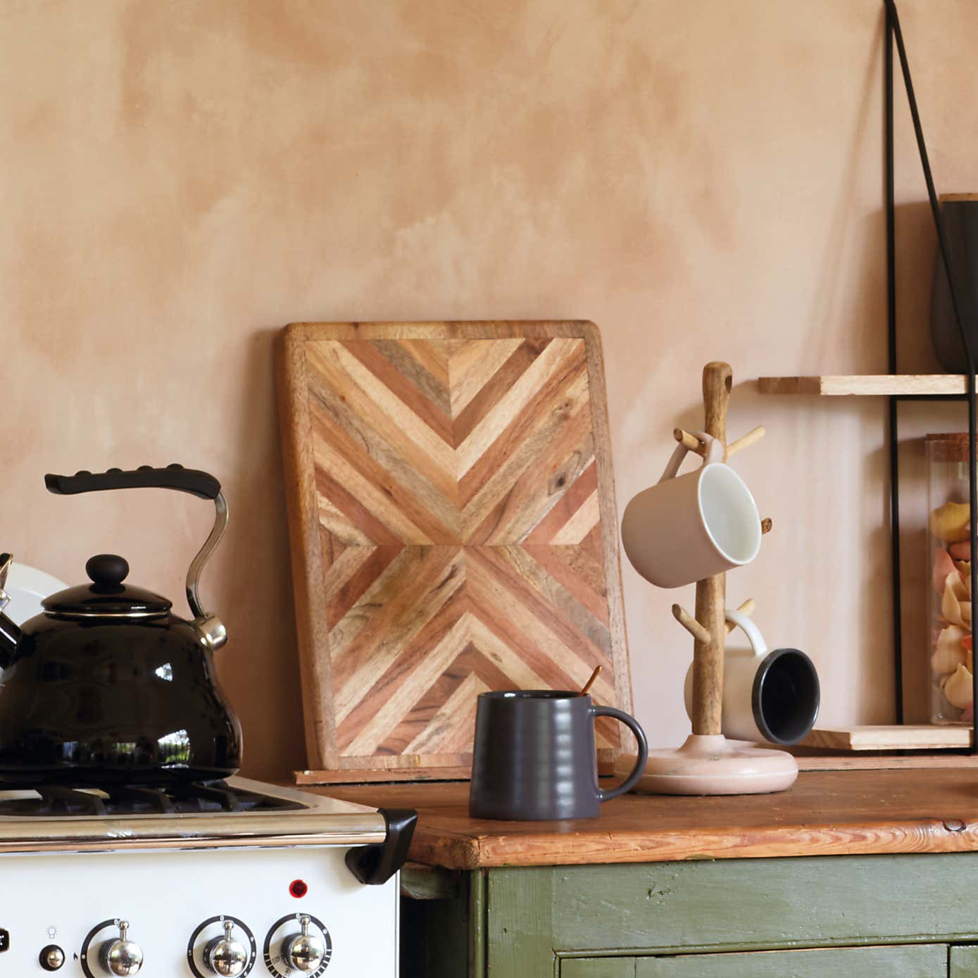 KitchenCraft Thick Wooden Butcher's Block Chopping Board