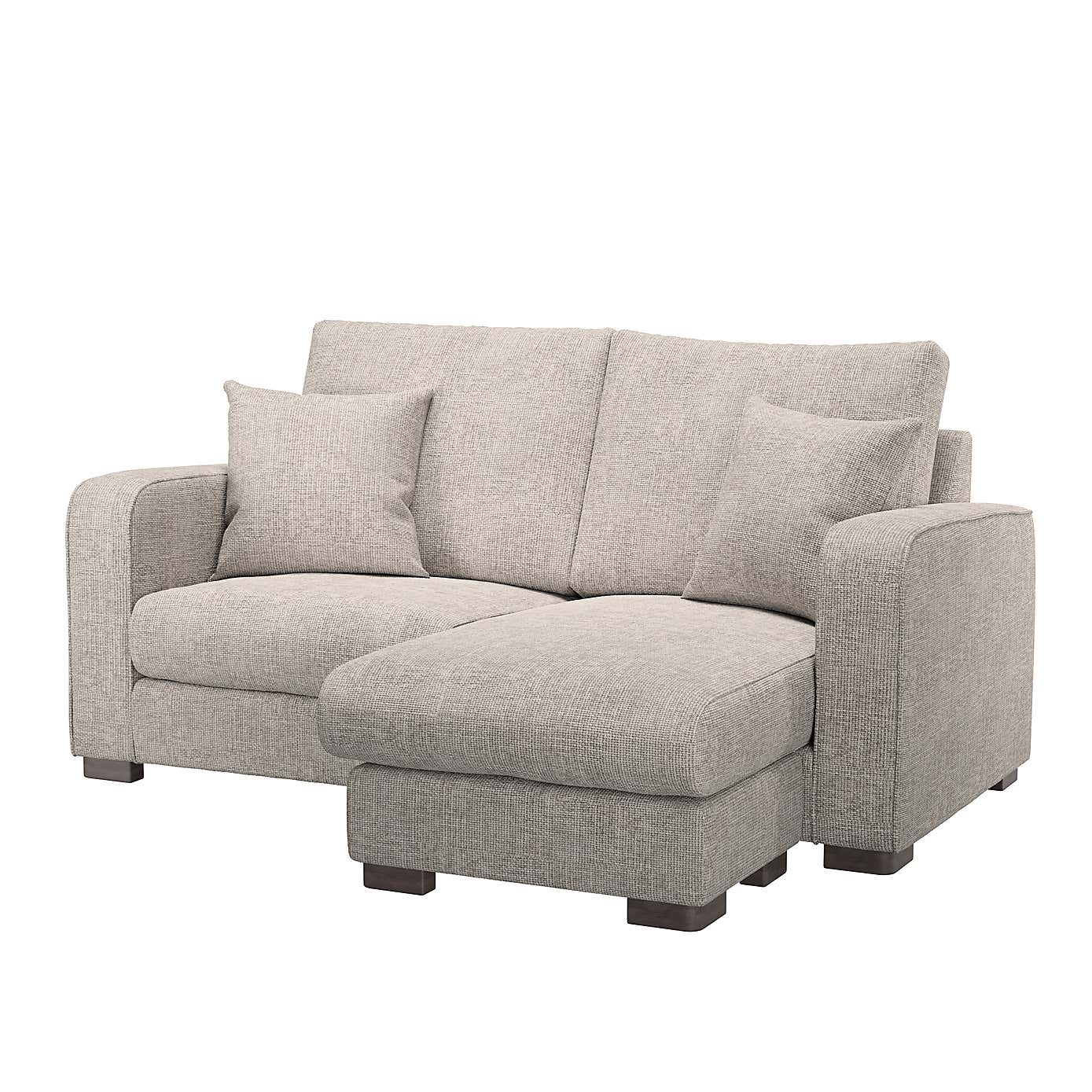 Carson Small Chunky Chenille Corner Chaise