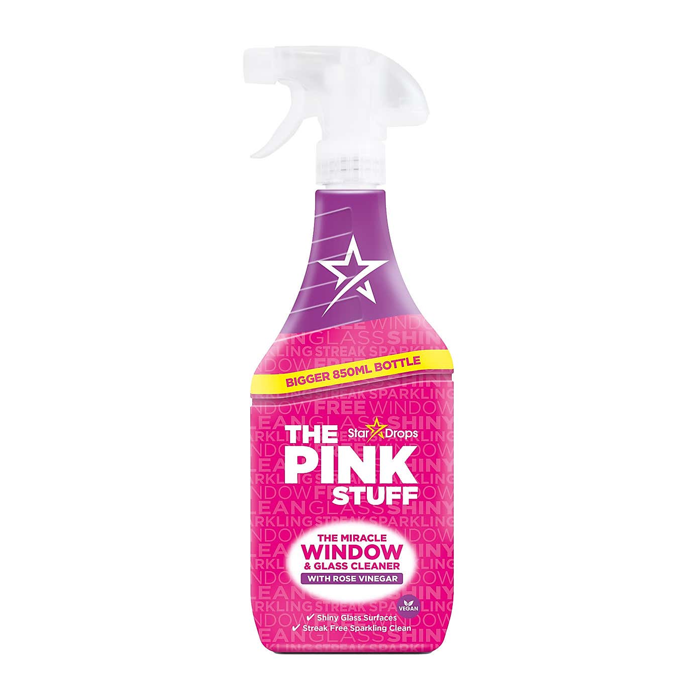 The Pink Stuff Rose Vinegar Glass and Window 850ml