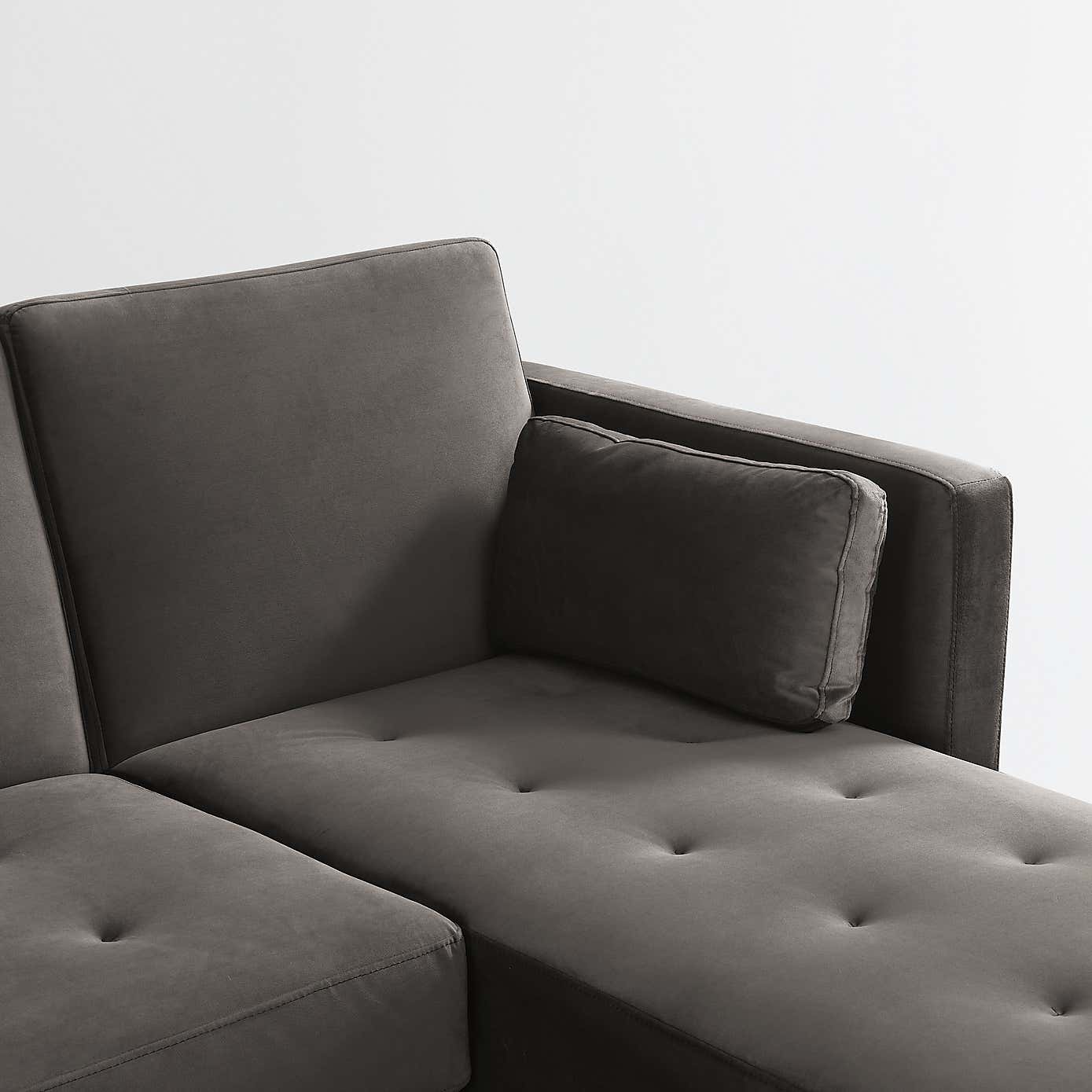 Selma Velvet Corner Double Sofa Bed