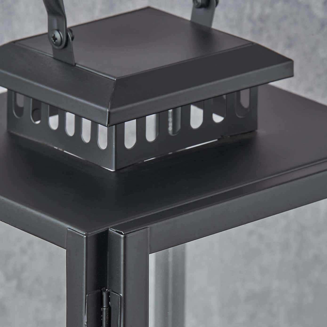 Metal & Glass Rectangular Lantern