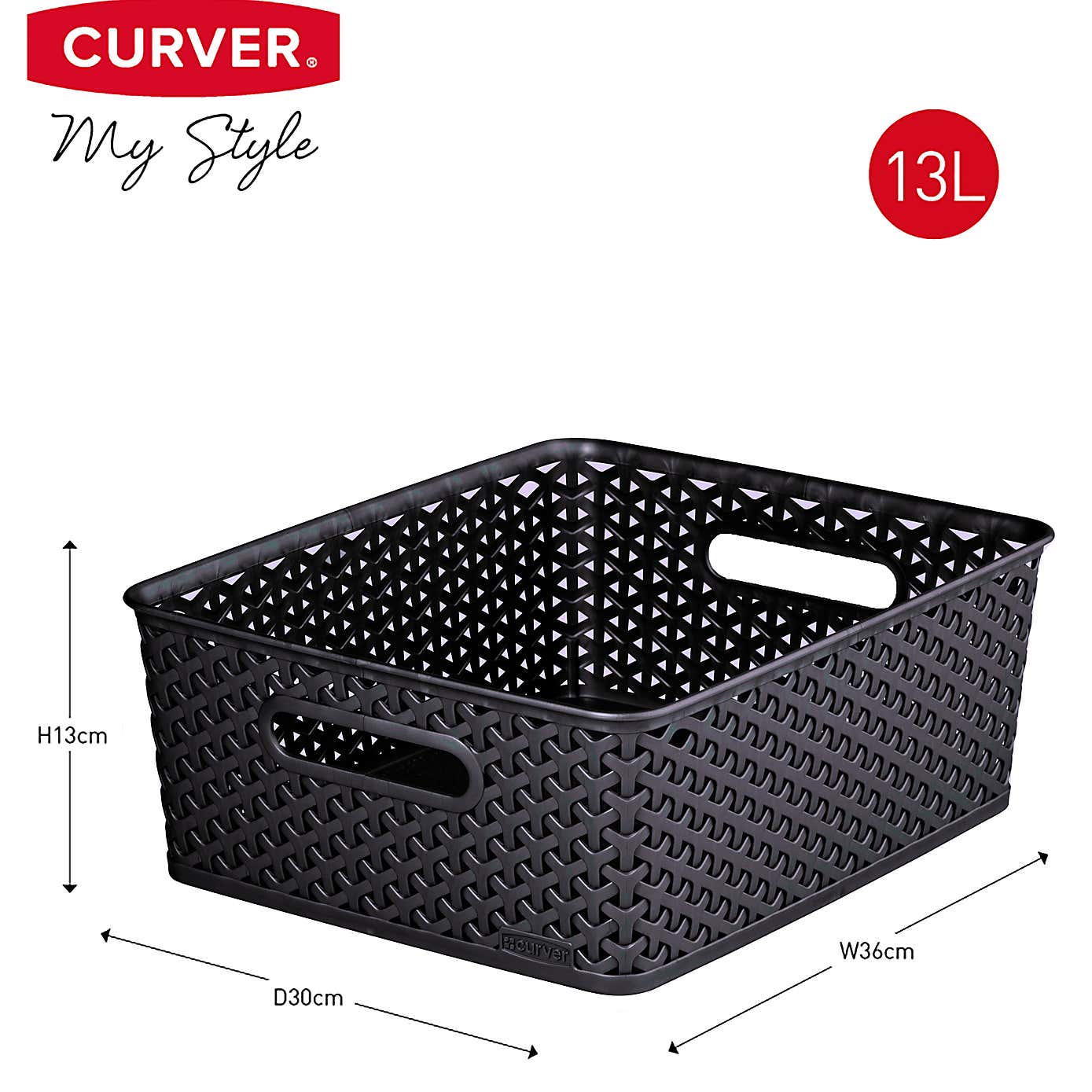 Curver My Style Dark Grey Basket