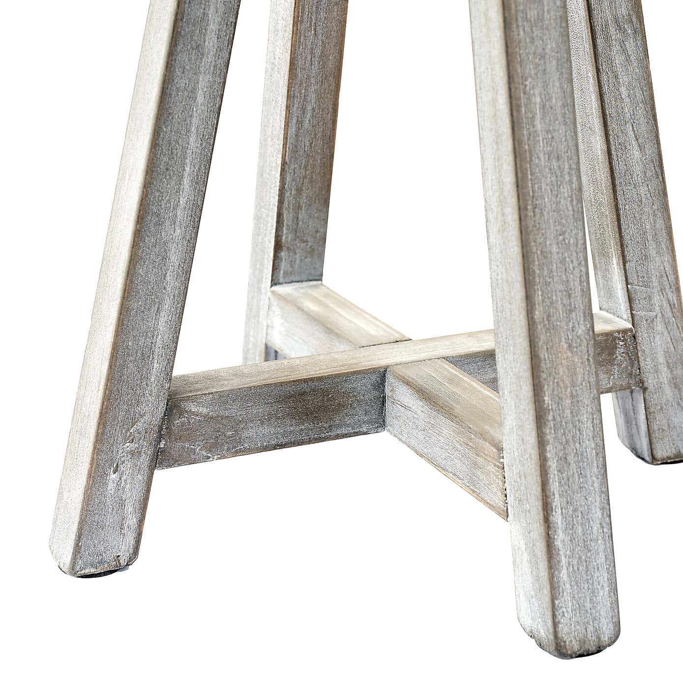 Whitby Wood Tapered 4 Post Table Lamp with 35cm Linen Drum Shade