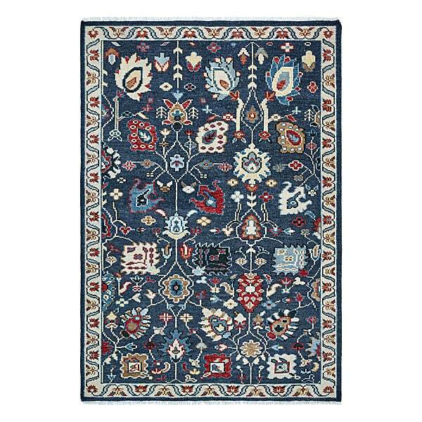 Farida Premium Hand-Knotted Floral Wool Rug
