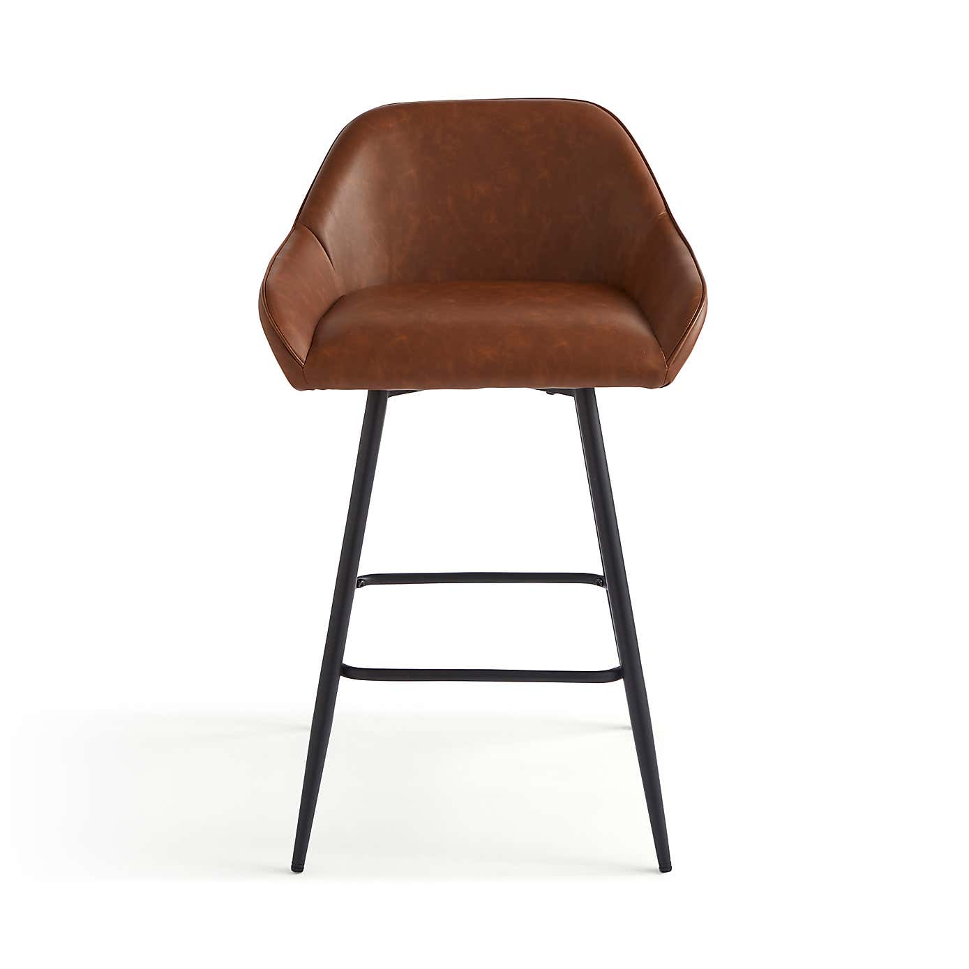 Radleigh Bar Stool, Faux Leather Tan