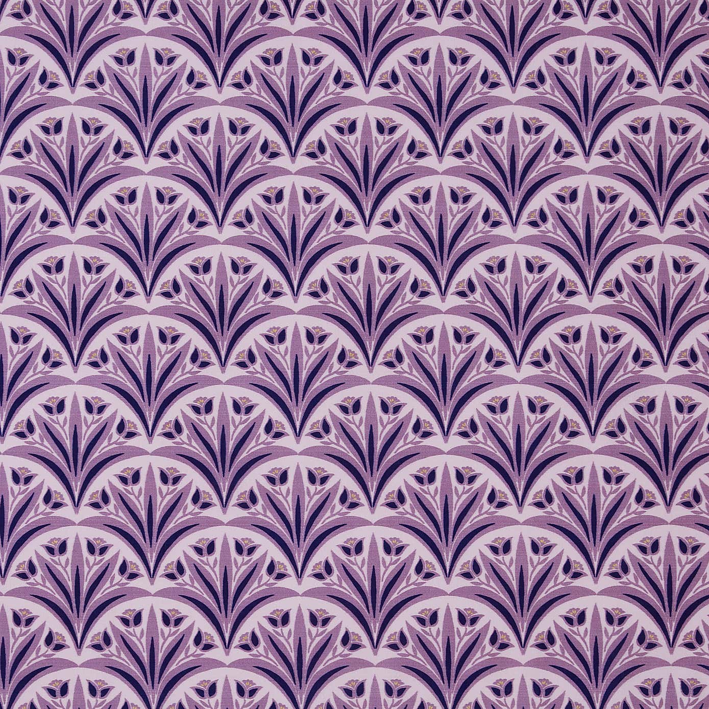 Nouveau Fan Thistle Cotton Poplin