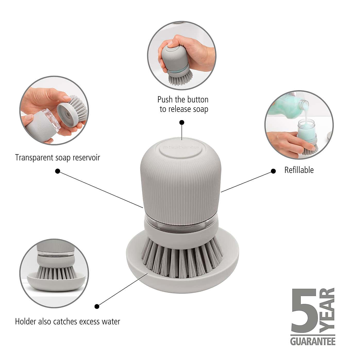 Brabantia Soap Dispensing Brush