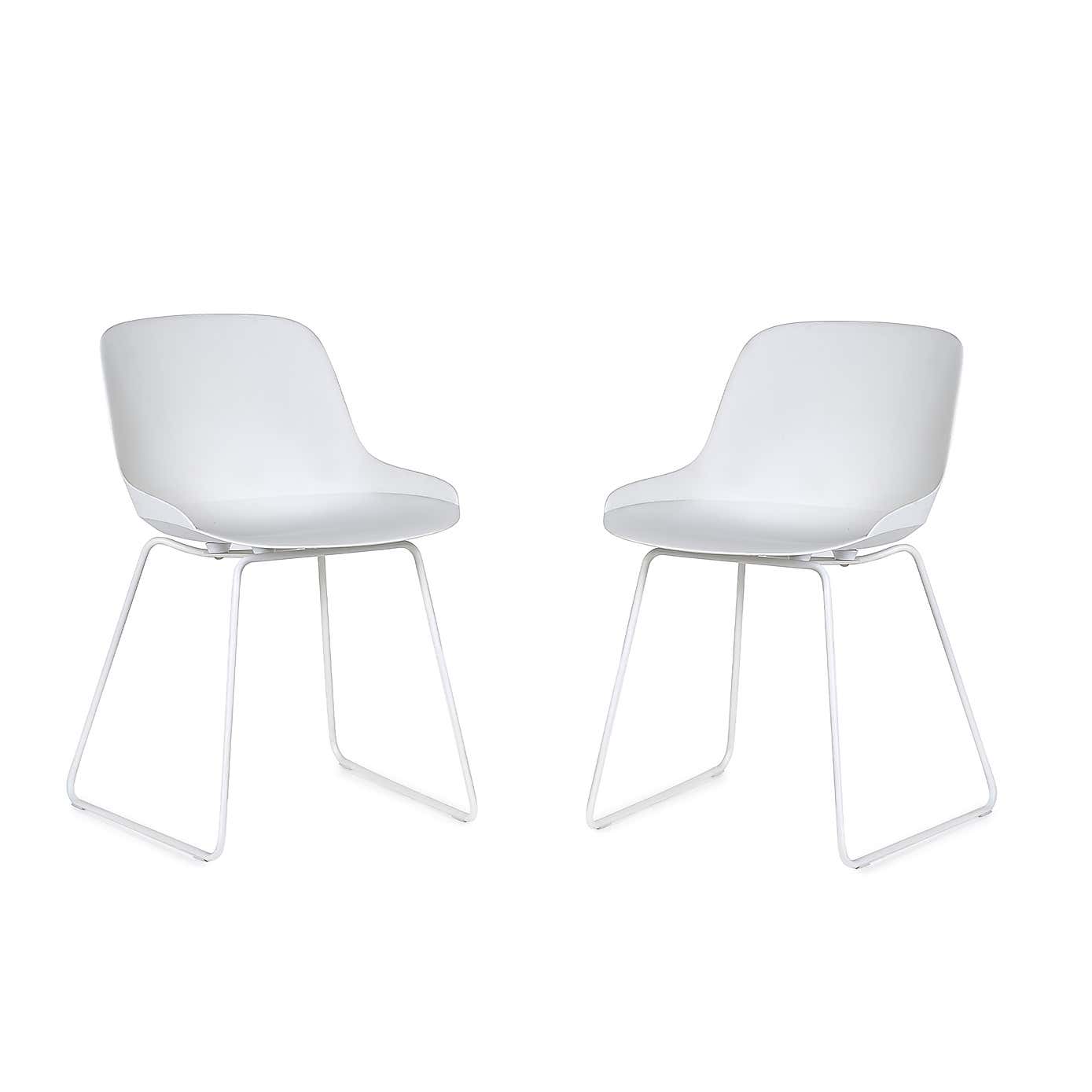 Rocco Set Of 2 Dining Chairs, Metal