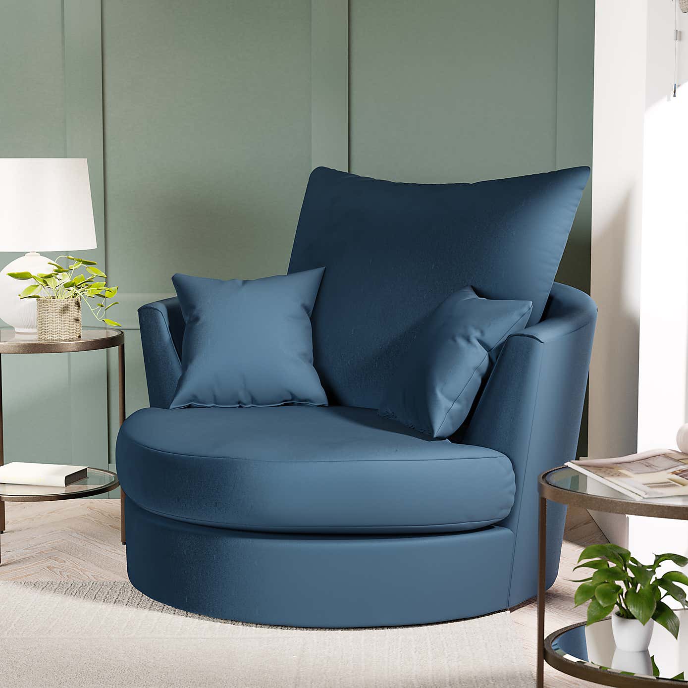 Blake Opulent Velvet Swivel Chair