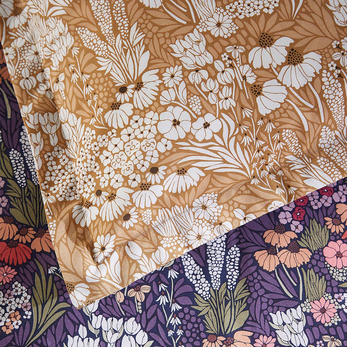 Harvest Floral Purple Oxford Pillowcase